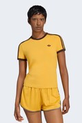 adidas Originals T-shirt damski bawełniany z elastanem żółty KS4775
