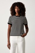 Morgan T-shirt damski bawełniany z elastanem czarny DFARO