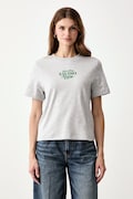 Tommy Hilfiger T-shirt damski bawełniany szary WW0WW52365