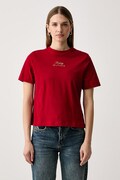 Tommy Hilfiger basic t-shirt γυναικείο βαμβακερό κόκκινο WW0WW51725