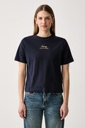 Tommy Hilfiger basic t-shirt γυναικείο βαμβακερό σκούρο μπλε WW0WW51725