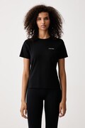 Calvin Klein T-shirt damski bawełniany z elastanem czarny LV047H826G