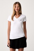Armani Exchange T-shirt basic damski bawełniany z elastanem biały XW002971 AF16294