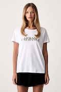 Armani Exchange T-shirt damski bawełniany biały XW002957 AF10356