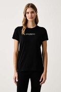 Emporio Armani Underwear T-shirt lounge damski bawełniany z elastanem czarny EW000408 AF27298