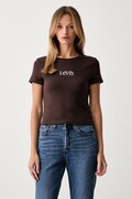 Levi's T-shirt damski bawełniany z elastanem GR ESSENTIAL BABY brązowy 008CH-0009