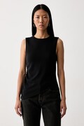 Levi's top damski z bawełną ALILA ASYMMETRICAL SL czarny 0086N