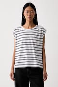 Levi's top damski bawełniany PLEATED MUSCLE TANK biały 0085U