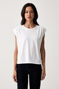 Levi's τοπ γυναικείο βαμβακερό PLEATED MUSCLE TANK λευκό 0085U