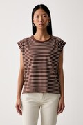Levi's top damski bawełniany PLEATED MUSCLE TANK brązowy 0085U