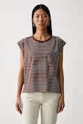 Levi's top damski bawełniany PLEATED MUSCLE TANK brązowy 0085U