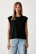 Levi's top damski bawełniany PLEATED MUSCLE TANK czarny 0085U