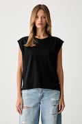 Levi's top damski bawełniany PLEATED MUSCLE TANK czarny 0085U
