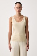 United Colors of Benetton top dámský s bavlnou béžový 3LNCDH01H
