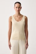 United Colors of Benetton top dámský s bavlnou béžový 3LNCDH01H