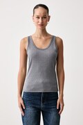 United Colors of Benetton top damski z bawełną szary 3LNCDH01H