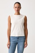 United Colors of Benetton top ženski bombažen bež 38YTD10DA