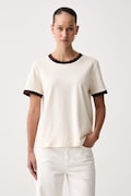 United Colors of Benetton T-shirt damski bawełniany beżowy 3DCJD10DM
