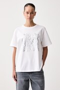 United Colors of Benetton t-shirt γυναικείο βαμβακερό λευκό 3RPCD10DN