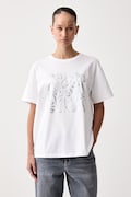 United Colors of Benetton t-shirt γυναικείο βαμβακερό λευκό 3RPCD10DN
