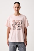 United Colors of Benetton T-shirt γυναικείο βαμβακερό ροζ 3RPCD10DN