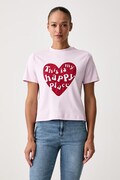 United Colors of Benetton kratka majica ženska bombažna roza 3DCJD10DI