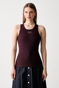 Liu Jo top damski z bawełną bordowy WF6376 J4822