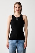 Liu Jo top damski z bawełną czarny WF6376 J4822