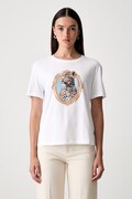 Liu Jo T-shirt damski bawełniany biały WF6320 JS923