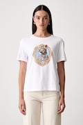 Liu Jo T-shirt damski bawełniany biały WF6320 JS923