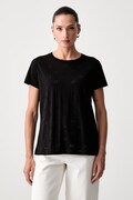 Armani Exchange T-shirt damski z bawełną czarny XW002770 AF10835