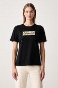 Trussardi T-shirt damski bawełniany czarny G0256000319N