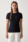 Trussardi tričko dámské s bavlnou námořnické modré G0266000325N