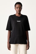 Trussardi T-shirt damski bawełniany czarny G0286000327N