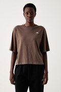 The North Face T-shirt damski bawełniany Essential brązowy NF0A8H711OI1