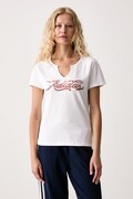 adidas Originals T-shirt damski z bawełną biały LE8330