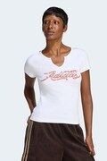 adidas Originals T-shirt damski z bawełną biały LE8330