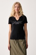 adidas Originals T-shirt damski z bawełną czarny LD5341