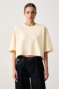 adidas Originals crop top damski bawełniany Essentials żółty KR3594