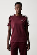 adidas Originals футболка жіноча бавовняна з еластаном Lace Injection бордо LG4265