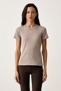 DKNY T-shirt lounge damski z bawełną beżowy YI10125