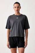 EA7 Emporio Armani T-shirt treningowy damski bawełniany szary AF21060.7W001345