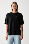 EA7 Emporio Armani t-shirt γυναικείο βαμβακερό με ελαστάν μαύρο AF10373.7W001668