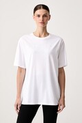 EA7 Emporio Armani T-shirt oversize damski bawełniany biały AF12503.7W001365