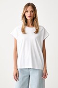 Patrizia Pepe T-shirt damski bawełniany biały 8M0103 J0038