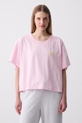 American Vintage T-shirt damski bawełniany różowy GIX02B