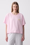 American Vintage T-shirt damski bawełniany różowy GIX02B
