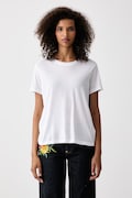 American Vintage T-shirt damski bawełniany biały APO02E