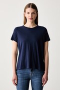 American Vintage T-shirt damski bawełniany granatowy APO02E