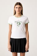 Puma T-shirt damski bawełniany z elastanem PUMA X POWER PUFF GIRLS biały 638886